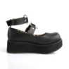 Demonia SPRITE-02 Black Vegan Maryjane Platform Shoes