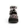 Demonia SPRITE-02 Floral Fabric Maryjane Platform Shoes