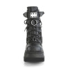 Demonia SHAKER-60 Black Vegan Platform Wedge Ankle Boots