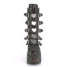 Demonia SWING-230G Black Glitter Platform Buckle Boots