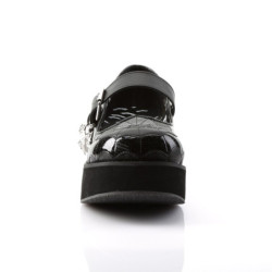 Demonia SPRITE-05 Black Vegan Maryjane Platform Shoes