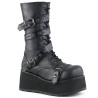 Demonia TRASHVILLE-205 Black Vegan Platform Men Boots