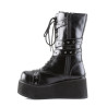Demonia TRASHVILLE-205 Black Vegan Platform Men Boots