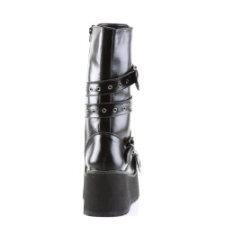 Demonia TRASHVILLE-205 Black Vegan Platform Men Boots