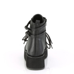 Demonia SPRITE-70 Black Vegan Platform Ankle Boots