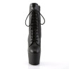 Pleaser ADORE-1020 Black Leather Ankle High Boots Women