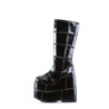 Demonia STACK-301 Black Patent Cyber Platform Men Boots