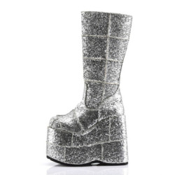 Demonia STACK-301G Glitter Cyber Platform Men Boots