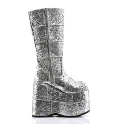 Demonia STACK-301G Glitter Cyber Platform Men Boots