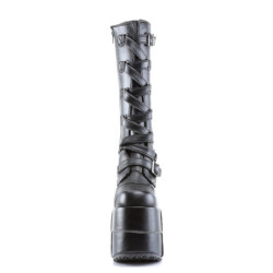 Demonia STACK-308 Black Vegan Cyber Platform Men Boots