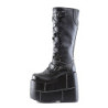 Demonia STACK-308 Black Vegan Cyber Platform Men Boots