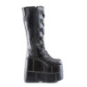 Demonia STACK-308 Black Vegan Cyber Platform Men Boots