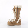 Demonia CUBBY-311 Camel Vegan Women Platform Boots