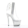 Pleaser STARDANCE-1018C-7 Transparent Silver Strass