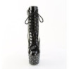 Pleaser STARDANCE-1020 Black Patent Silver Strass Boots