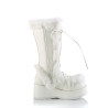 Demonia CUBBY-311 White Vegan Women Platform Boots