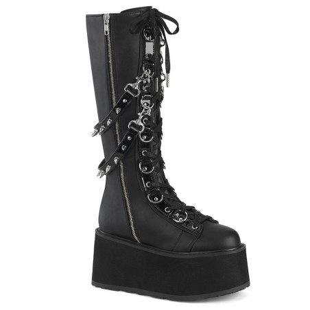 Demonia DAMNED-220 Black Vegan Platform Women Boots