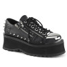 Demonia GRAVEDIGGER-04 Black Vegan Platform Men Shoes