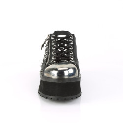 Demonia GRAVEDIGGER-04 Black Vegan Platform Men Shoes