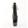 Pleaser STARDANCE-1021 Black Patent Silver Strass Boots