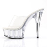 Pleaser DELIGHT-601 Transparent High Heeled Mules