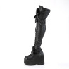 Demonia KERA-303 Black Vegan Platform Thigh High Boots
