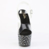 Pleaser STARDANCE-708 Black Strass Platform High Heels