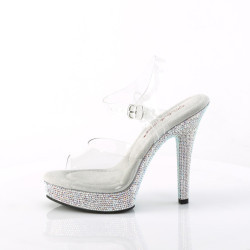 Fabulicious MAJESTY-508DM Clear High Heeled Sandals