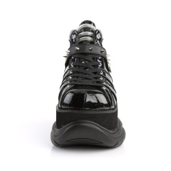 Demonia NEPTUNE-100 Black Glitter Platform Men Boots