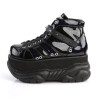 Demonia NEPTUNE-100 Black Glitter Platform Men Boots