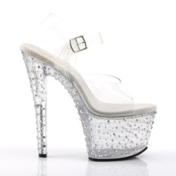 Pleaser STARDANCE-708 Transparent Platform High Heels