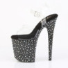 Pleaser STARDANCE-808 Black Pole Dance High Heels Shoes