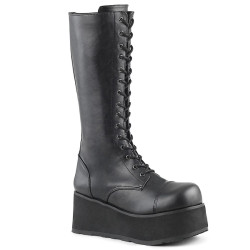 Demonia TRASHVILLE-502 Black Vegan Platform Men Boots