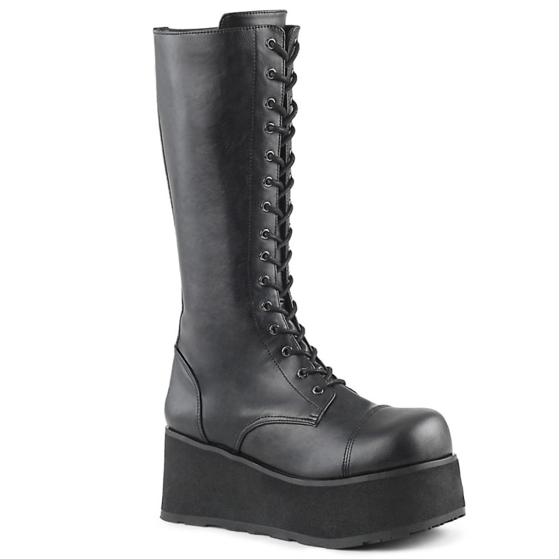 Demonia TRASHVILLE-502 Black Vegan Platform Men Boots Demonia TRASHVILLE-502 Black Vegan Platform Men Boots