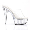 Pleaser DELIGHT-601 Transparent High Heeled Mules