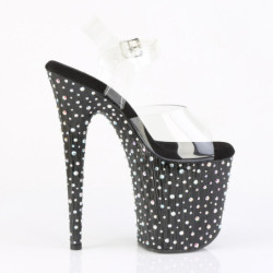 Pleaser STARDANCE-808 Black Pole Dance High Heels Shoes