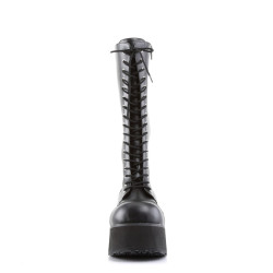 Demonia TRASHVILLE-502 Black Vegan Platform Men Boots