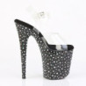 Pleaser STARDANCE-808 Black Pole Dance High Heels Shoes