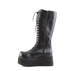 Demonia TRASHVILLE-502 Black Vegan Platform Men Boots