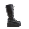 Demonia TRASHVILLE-502 Black Vegan Platform Men Boots
