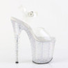 Pleaser STARDANCE-808 Silver Pole Dance High Heels Shoes