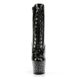 Pleaser STARDUST-1020-7 Black High Heeled Ankle Boots