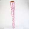 Pleaser ADORE-3020GP Rose Glitter Laced Thigh High Boots