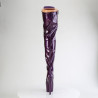 Pleaser ADORE-3020GP Purple Glitter Laced Thigh High Boots