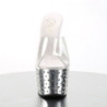Pleaser STARDUST-701 Chrome Strass Platform Heeled Mules