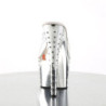 Pleaser STARDUST-701 Chrome Strass Platform Heeled Mules