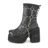 Demonia ASSAULT-66 Black Vegan Platform Women Boots