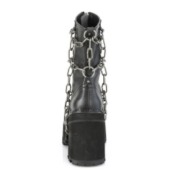 Demonia ASSAULT-66 Black Vegan Platform Women Boots