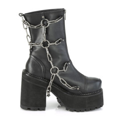 Demonia ASSAULT-66 Black Vegan Platform Women Boots