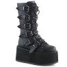 Demonia DAMNED-225 Black Vegan Platform Women Boots